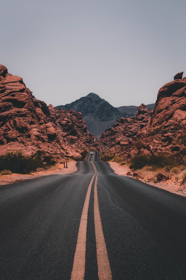 Mountain landscape seen during travel